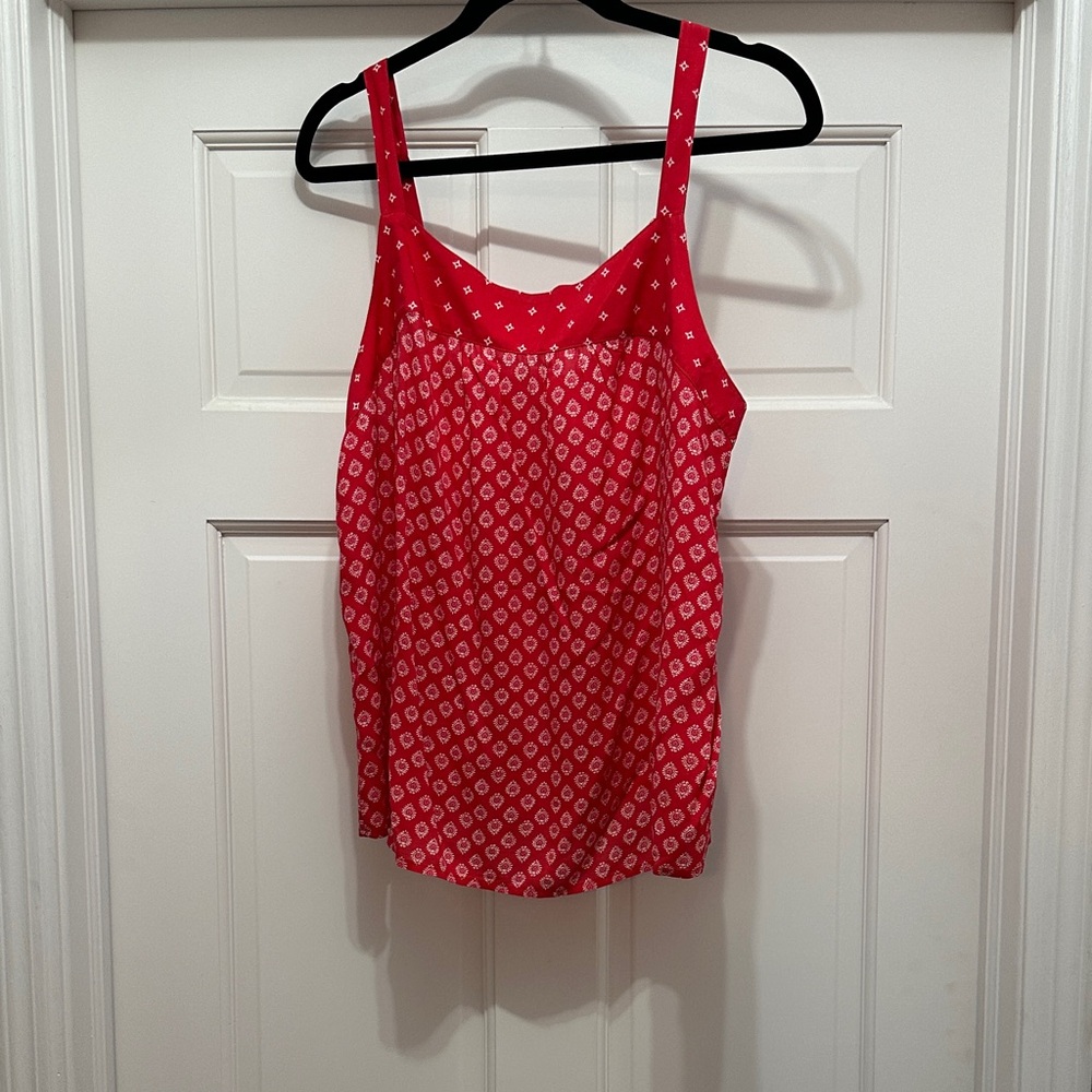 Red Patterned Women's Top
